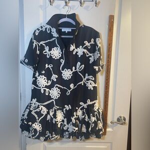 NWOT Charming Black and White Floral Mini Dress